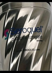 Seroquel Travel Coffee Mug & Pharmacist Neck Tie Pharmaceutical Advertising