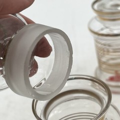 4- VTG WW2 APOTHECARY Jar Glass Medical Canister Winged United Logo Medicinal