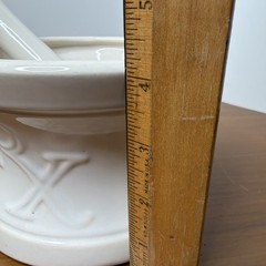 VINTAGE RX Pharmacy DISPLAY Large Mortar and Pestle White