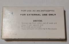 Vintage Welsh a Textron Company / Unit #749 / 10 PVP Iodine swabs