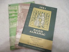 Vintage 1974,1977,1981 Lot of 3 Nard Almanac Dorsey/Johnson Pharmacy FREE SHIP