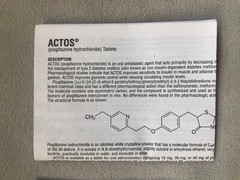 Pharmaceutical Drug Rep Actos Paperclips