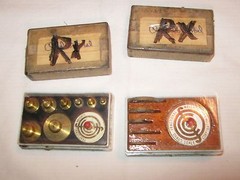 Rx, Pharmacy, Mini Weight Sets , Set of 2 Different Weights , Vintage , Rare