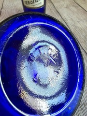 3 x ANTIQUE 1890’s APOTHECARY COBALT BLUE JARS CHEMIST WT & Co USA BOTTLES 26cms