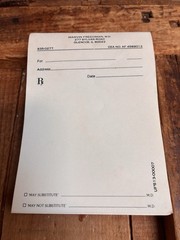 Vintage 1970’s Doctor’s Prescription Pad~ Collector’s Item Ephemera Advertising