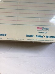 Vintage Drug Rep Pharmaceutical Prosobee Mead Johnson Stationary Pad Lot Of 24
