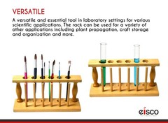hBARSCI Hand Made Test Tube Spice Rack, Wooden Rack with 12 Borosilicate Glas…