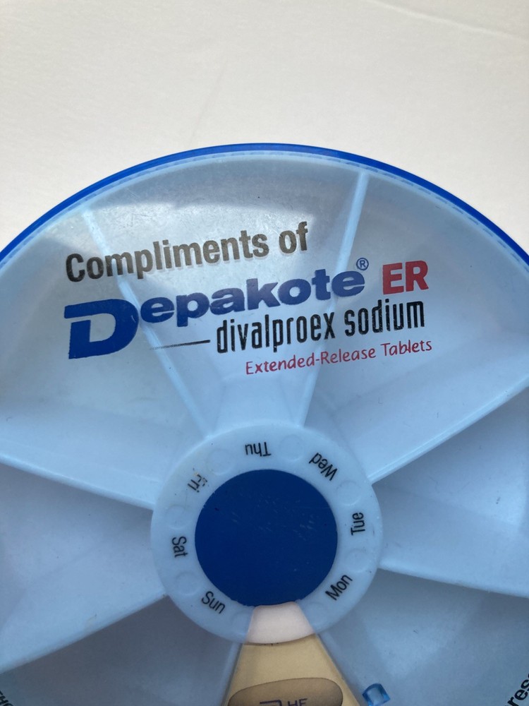 Depakote Drug Rep Pharmaceutical Promo Plastic Pill Box Case