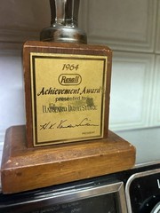 Vintage Rexall Achievement Award Trophy 1964
