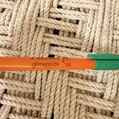 AMARYL Pharmaceutical Pharmacy Drug Rep Pen Orange Green Tested Black Ink
