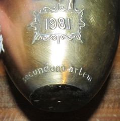 Vintage Pharmacy Class 1981 Mortar & Pestle Rx Secundum Artem Corrosion Brass