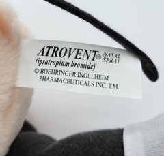 Atrovent Nasal Spray Nose Wearing Football Helmet 12″ Plush Pharma Advertising