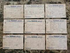 File box & 97 antique prescriptions (1911) – Dionin, Codeine, Infant Anodyne