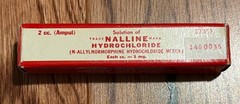 Vintage Nalline Hydrochloride Empty Apothecary Box Merck 1950s Complete Display