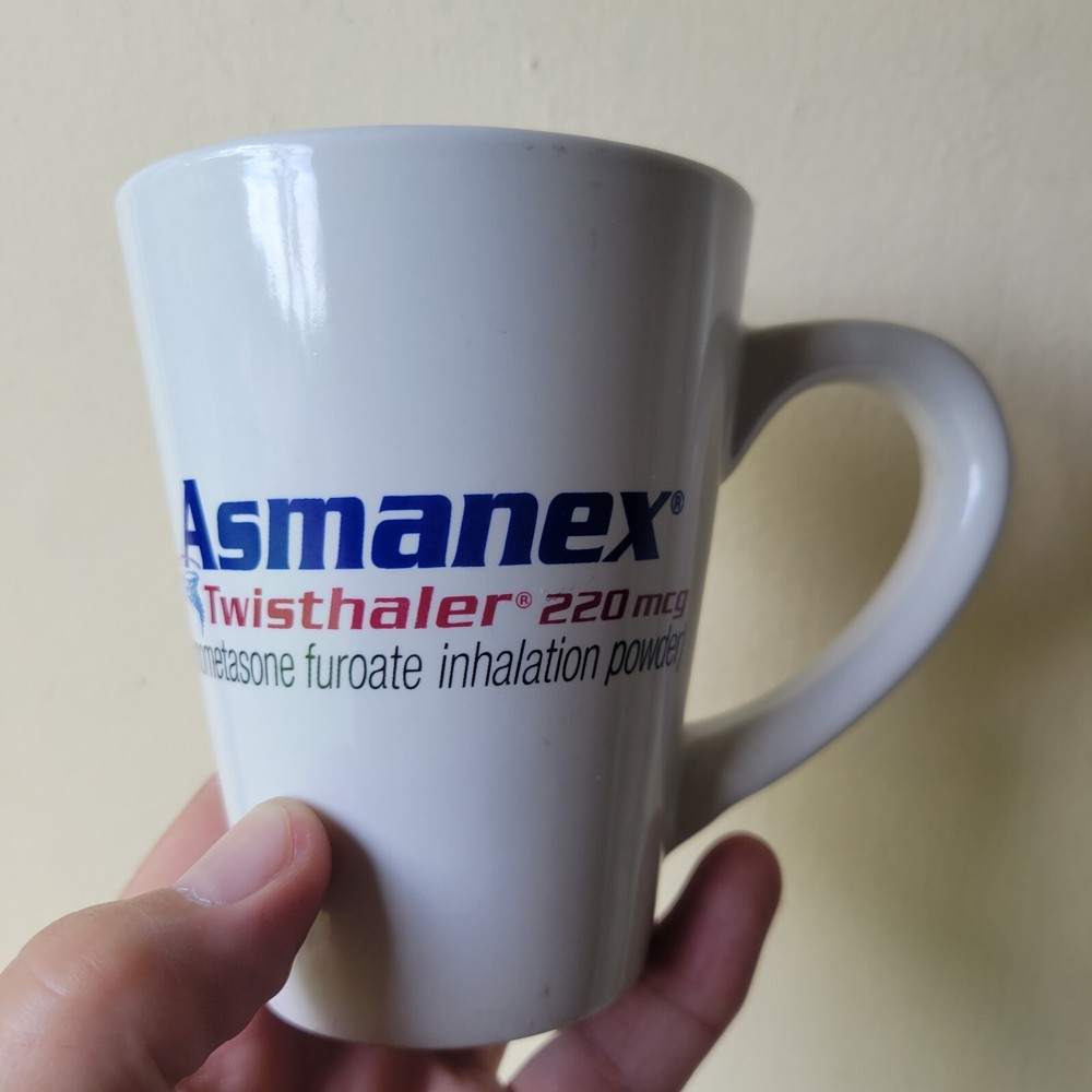 Asmanex Asthma Drug Rep Advertising Coffee Mug Cup Pharma VERY RARE