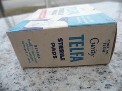 Sterile Pads Advertising Box Kendall Curity Telfa Original Content Vintage 1970s