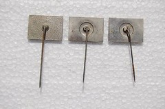 SANDOZ Pharmaceuticals vintage lapel pin badge / SET of 3 pins (Albert Hofmann)