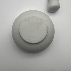 Vintage Porcelain Mortar and Pestle White