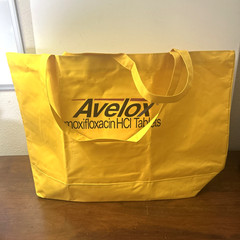 XL Tote Bag 25″ x 16″ Avelox Drug Rep Pharmaceutical Waterproof Vinyl Zip