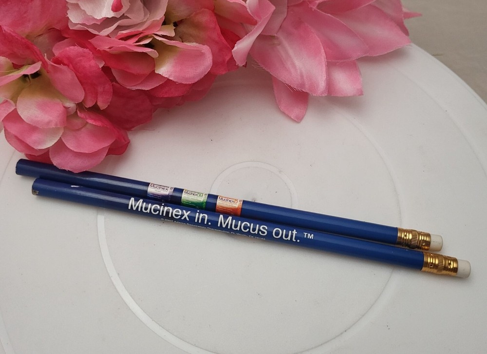 2 Mucinex in , Mucus Out Pencil