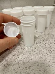 Centor 1 Oz White Plastic Ointment Jars With White Caps (9 JARS) SHIPS FREE!