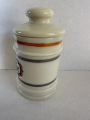 Vintage RX Apothecary Jar DARVON Compound-65 Opaque Glass Pharmacy Drug Store