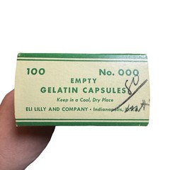 Vintage Empty Gelatin Capsules Lilly No. 00 Original Box – Eli Lilly and Company