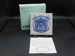 Delft Porcelain Pill Tile Burroughs Wellcome 20th Anniv. Pharmacy Apothecary