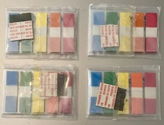 VTG LOT OF #4 PACKS ZOLOFT MEDICAL LOGO COLLECTIBLE STICKY PAGE FLAGS NOS