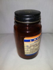 Vintage 1963 Brown Glass Bottle Sheets Pharmacy Afton IA