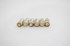 Lot 6x VTG EMPTY Hoffman-La Roche Spasmalgin Ampuls 1cc Glass Vial Medical