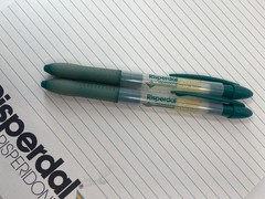 Lot of 2 Risperdal Medical Drug Rep Pharmaceutical Pens White Green And Notepad
