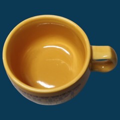 Aricept Drug Rep Pharmaceutical Collectible YELLOW Cup / Mug w/ Matching Coaster