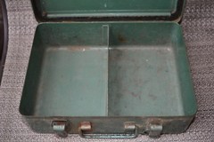 VTG Metal First Aid Kit Box BLUE BIRD BODY CO. Coach Heavy Steel #116 Bluebird
