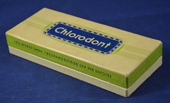 Vintage Old German Chlorodont Advertising Cardboard Box Leo Werke GMBH