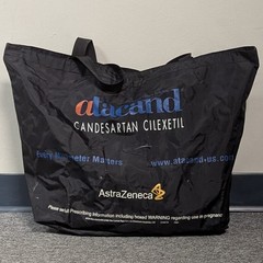 Drug Rep Promo Ex Large Tote Bag Atacand AstraZeneca Pharmaceutical Advertising