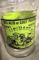 Vintage Glass Apothecary Jar With Lid Army Navy Liniment Medicine Remedy 1970’s