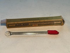 c1930s Urine Sugar Test Glass Spoon by Eli Lilly and Company Indianapolis, Ind.