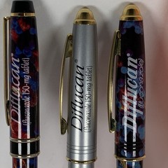 Lot Of 3 Vintage Diflucan Drug Rep Heavy Advertising Pharma Collectable Pens