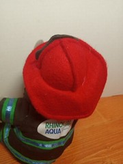 RHINOCORT AQUA ALLERGY NOSE SPRAY ADVERITSEMENT MASCOT FIREMAN PLUSH DOLL FIGURE