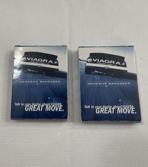 Pharmaceutical Drug Rep Promo Items Viagra Pharmacy Bandages 2 Boxes
