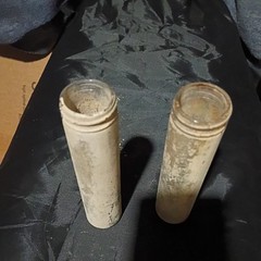Vintage MEDICAL Glass Vials MedicineJars Test Tubes Threads lot of 2