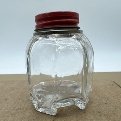RARE Vintage McNeil Clear Glass Medicine Bottle display/collectible Unique Shape