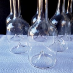 Set of 12 Vintage Hand Blown Mini Apothecary Laboratory Beakers Bottles