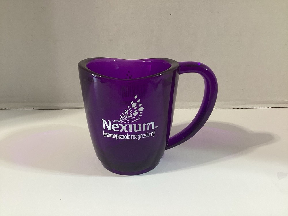Nexium Purple Acrylic Coffee Cup Mug Transparent Drup Rep Pharmaceutical Promo