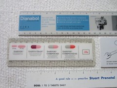 lot of 10 vintage PHARMACEUTICAL PHARMACY Promo DRUG ADVERTISEMENTS, 1961 to 70s