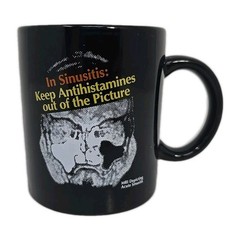 Entex LA PSE Black Coffee Mug Sinusitis MRI Image Pharmaceutical Drug Rep U237