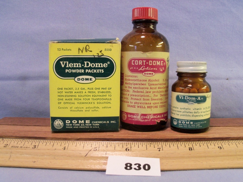Vintage DOME CHEMICAL Skin Health Products