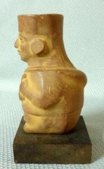 Tinactin Drug Rep Mochica Medicine Man Peru Red ware Clay Figure
