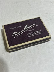 Vintage 1951 Cardboard Prescription Pill Medicine Box ANDREW BROWN SCRANTON ,PA